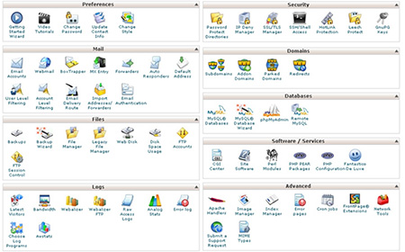 cPanel for Management